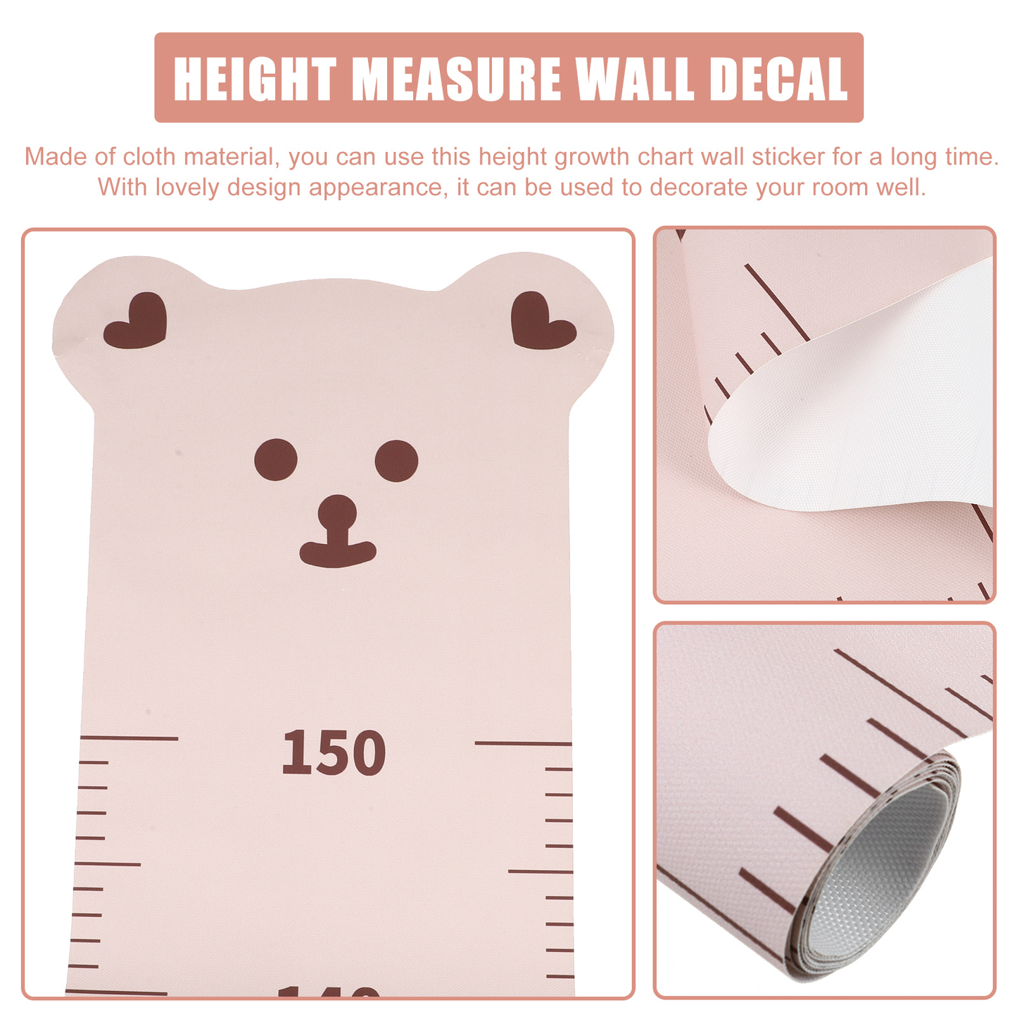 Kids Height Measurement Wall Sticker Ruler Growth Chart
