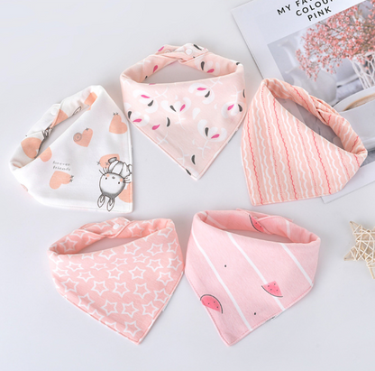 Triangle Baby Scarf for Drooling and Teething